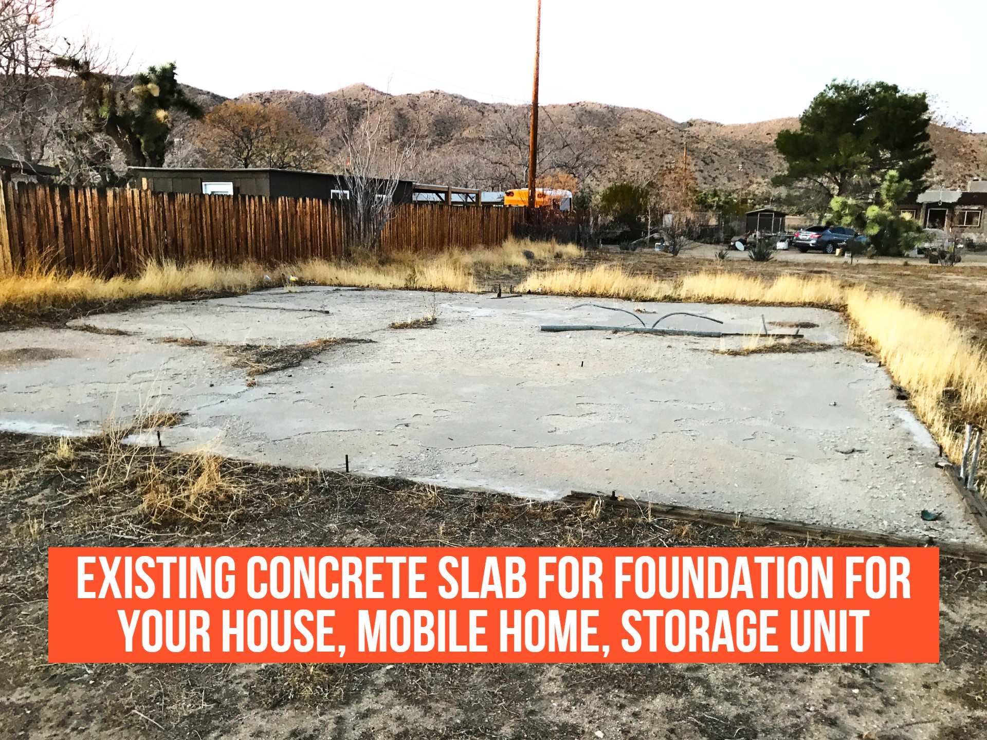 0.18-acre in Yucca Valley w/ EXISTING CONCRETE SLAB! READY FOR USE