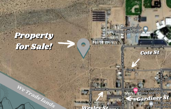 0.22 Acres in Boron CA ready for manufactured home!! Utilities nearby -KRN231