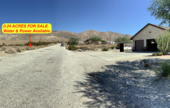0.24 Acres Lot Ready for Mobile Home – Water & Power Available – Minutes from Morongo Casino – RIV111